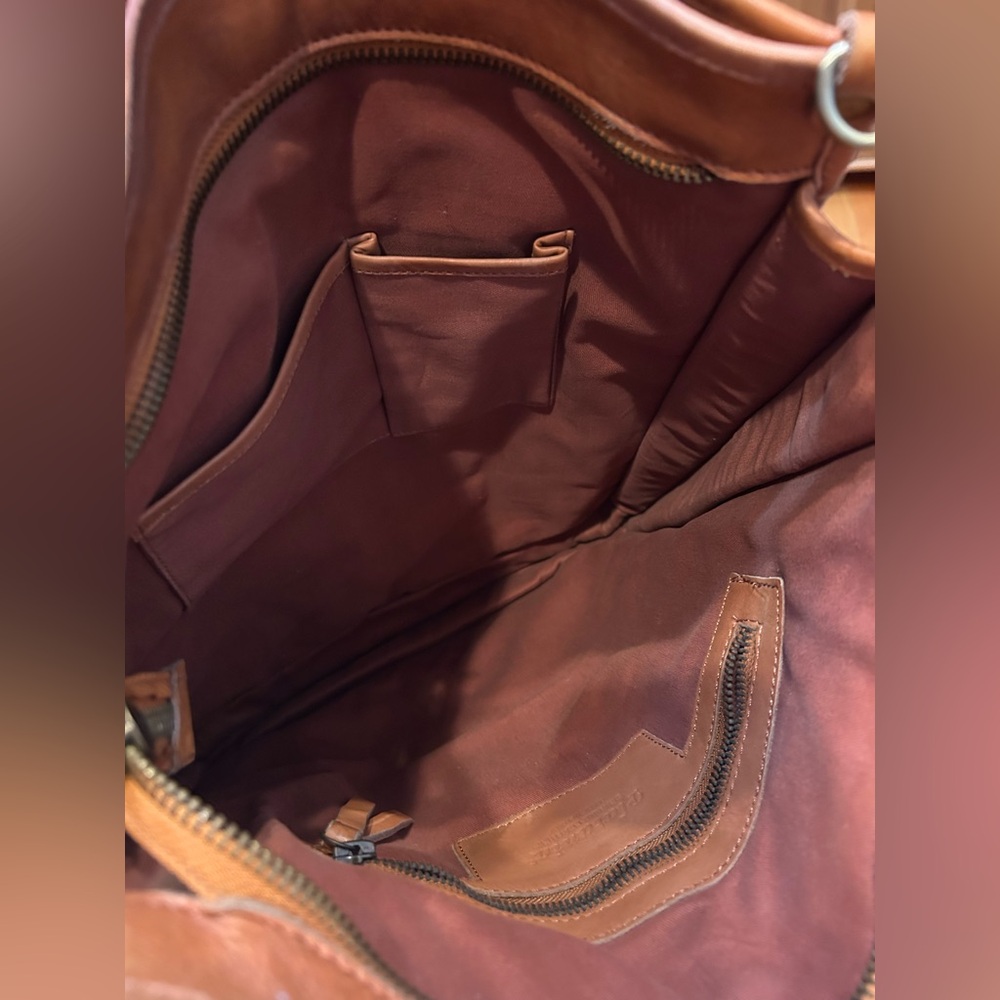 Distressed Multifunctional Backpack Crossbody Tote - Picture 14 of 14